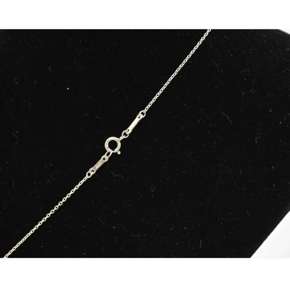 Tiffany & Co. Elsa Peretti Open Heart Charm Sterling Silver 925 on 16" Chain - Picture 4 of 9